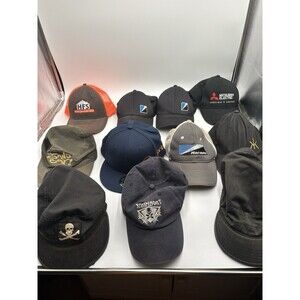 Lot of 11 Caps/Hats Snapback, Strap-back, Fitted